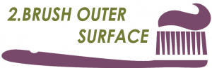 brush outer surface