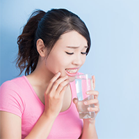 woman drinking water