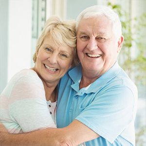 older couple with dentures