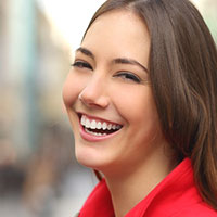 woman smiling