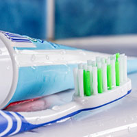 toothpaste and toothbrush