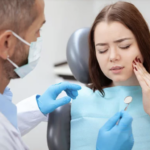 woman with jaw pain